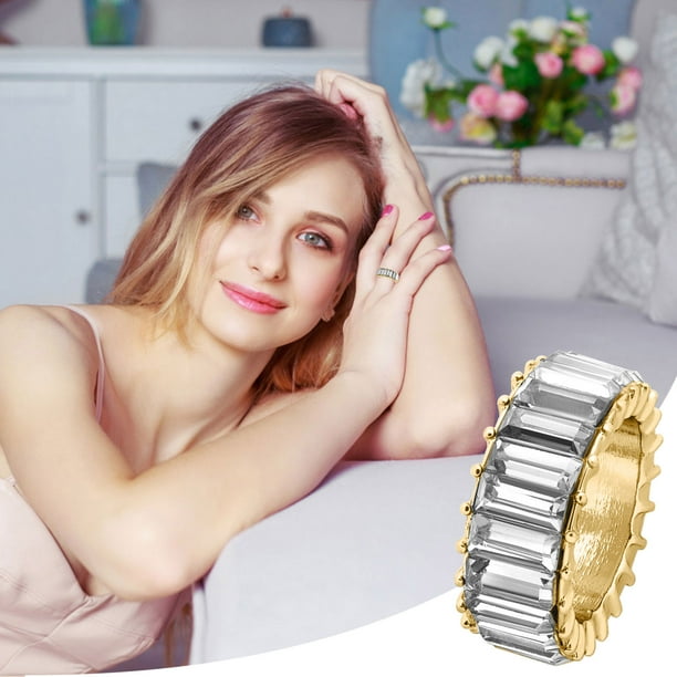 Fiudx Anillo Colorido, Alegría de Aleación de Moda, Diseño Geométrico, Accesorio Diario de Material Duradero, Regalo Perfecto para Mujer, Garantía de Calidad.