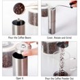 thumbnail image 5 of Molinillo de café,Molinillo de café manual de acero inoxidable Café con molienda de cerámica Molinillo de mano ajustable,Molinillo de cerámica de repuesto Molinillo de café molido Cerámica H:18cm, 5 of 5