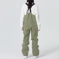 thumbnail image 3 of TrendVibe365 Overalls for Women Loose Ski Pants Windproof Single Double Skateboarding Skiwear Warm Fashionable Skiwear Clothes Pants Army Green M, 3 of 4
