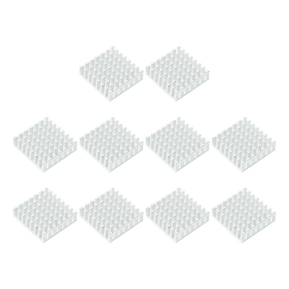 10pcs  4 Heatsink Kit, 28x28x8mm Aluminum Heatsink Mini VRM Heatsink Cooler Heat Sink for Cooling 3D Printers