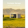 thumbnail image 6 of 13x20 Ft Heavy-duty Carport with Detachable Sidewalls, Front and Rear Doors, Sandbags and All-season Waterproof Fabric Suitable for Cars, Boats, Trucks and Motorcycles (Yellow), 6 of 7