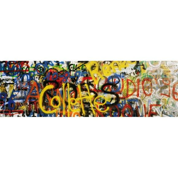 Posterazzi DPI1804637 Moulin à Vent Lane Dublin Co Dublin Ireland - Graffiti sur l'Affiche Murale U2 de la Collection d'Images Irlandaise, 35 x 11