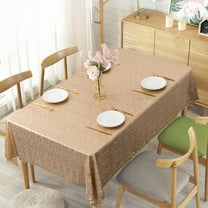 Blueek Shiny Glitter Rectangular Tablecloth for Wedding Parties - Polyester Nylon, Multiple Colors, 47x71 Inches, Ideal Banquet Decor(Gold,3.9x5.9ft)