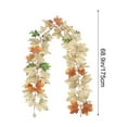 thumbnail image 3 of Fall Garland Decor - 68.9" Pumpkin & Maple Leaf Hanging Vine for Fireplace & Staircase, 3 of 7
