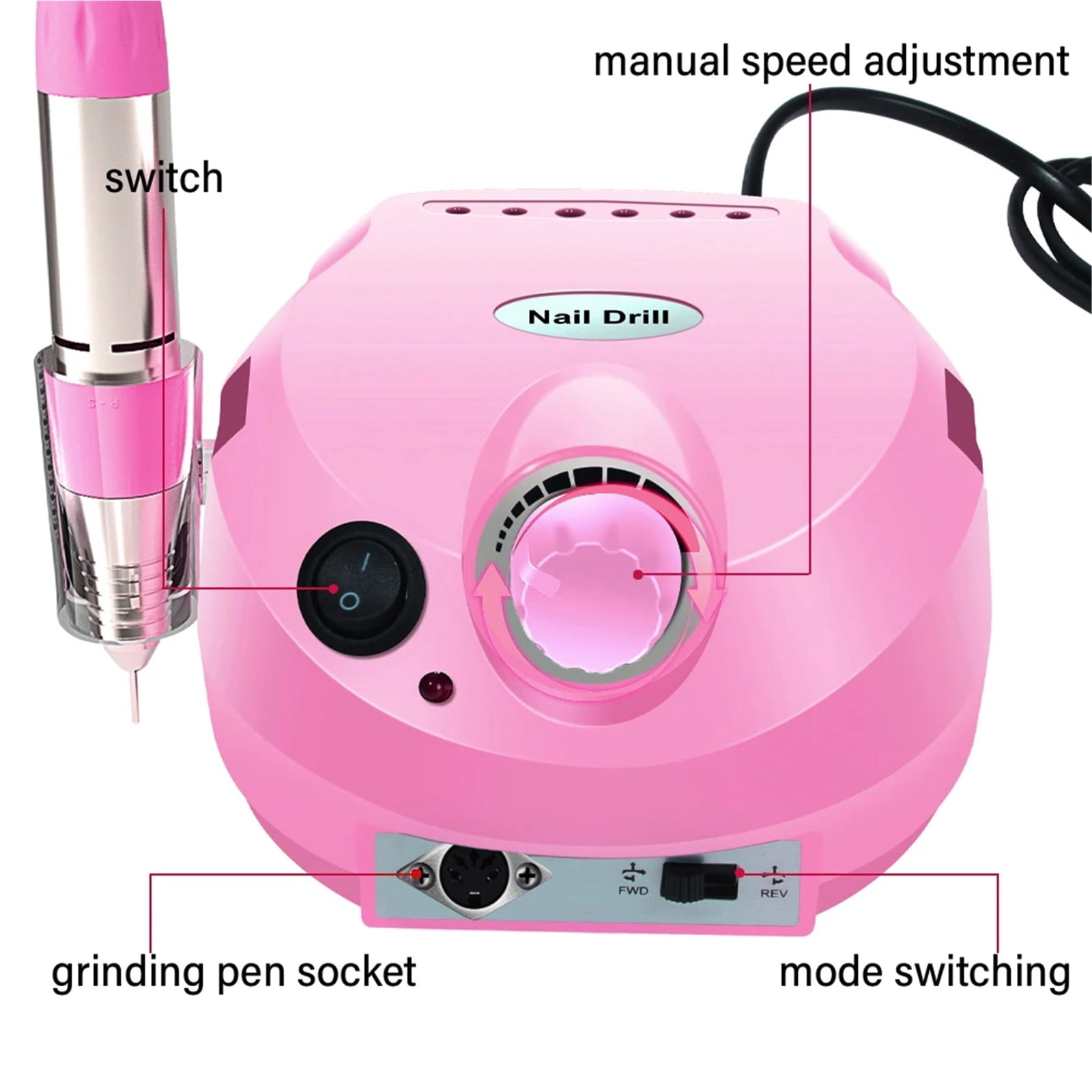 Adjustable 20000RPM Electric Nail Drill Machine Sanding Cutter Pedicure Manicure Drill Set Nail Polishing Equipment