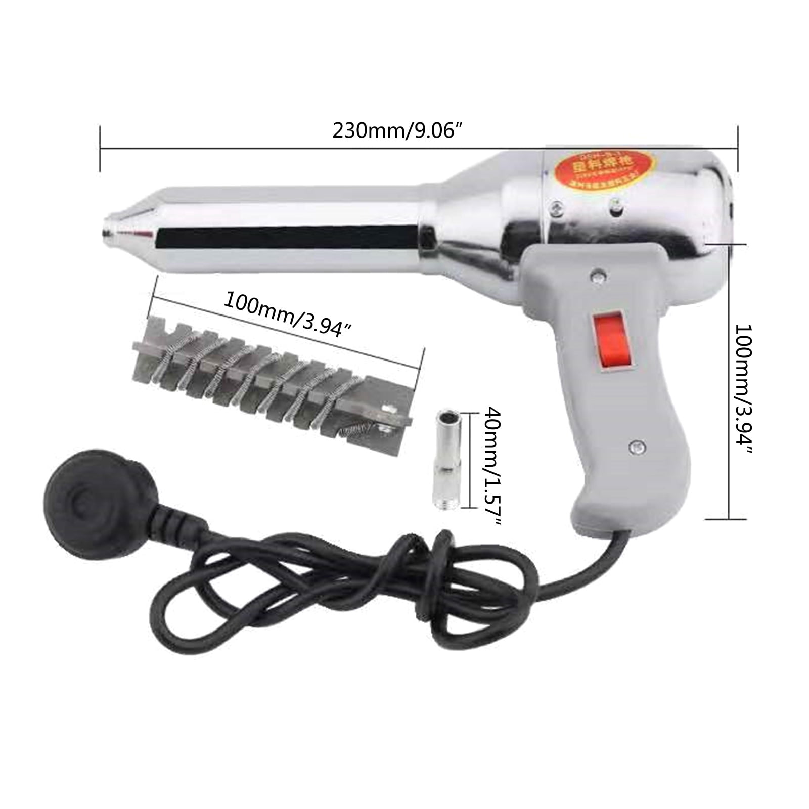 UNTERING 500W Plastic Hot Air Welding Guns Torch Tool Plastic Welding Torch Machine Adjustable Heat Air Guns Kit Welder Blower