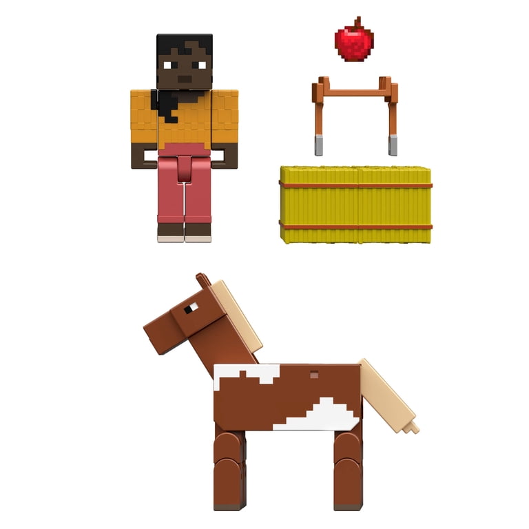 Minecraft Action Figures & Accessories 2-Pack, Horse Jockey