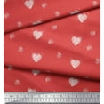 thumbnail image 2 of Soimoi Orange polyester Crepe Fabric Heart & Dots Decor Fabric Printed Yard 52 Inch Wide, 2 of 5