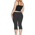 thumbnail image 2 of Women‘s Capri Dress Pants Mid Waist Slacks Stretchy Cuff Pants, 2 of 9