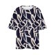 thumbnail image 4 of Fiudx Tops para Mujer Blusa Holgada con Estampado de Manga Corta Informal a La Moda para Mujer, 4 of 5