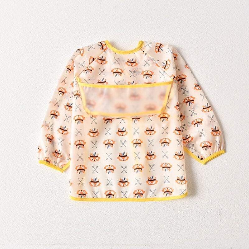 Baby Bibs Waterproof Long Sleeve Cartoon Girl Bibs Kids Burp Cloth