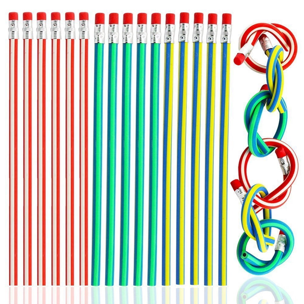 4pcs/set Flexible Bendy Pencils That Don't Break And Have Erasers, Random  Color