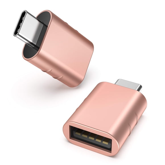 Adaptador Syntech USB macho a USB3 hembra para iPhone Rose Gold