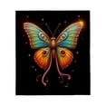 thumbnail image 2 of Cozy Soft Flannel Blanket - Durable Warm Perfect for Sofa Travel & Bed - Elegant Butterfly Pattern with Colors, 2 of 5