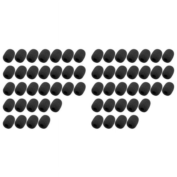 60 Pack Foam Microphone Windscreen,Mini Size Lapel Headset Mic Foam Covers for Headset Microphone