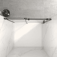 thumbnail image 5 of 56-60" W x 72" H Frameless Sliding Shower Door, 5/16" Tempered Glass, Matte Black, 5 of 10