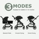 thumbnail image 3 of INFANS 2 in 1 Baby Stroller, High Landscape Infant Stroller & Reversible Bassinet Pram, Foldable Pushchair with Adjustable Canopy, Storage Basket, Cup Holder, Suspension Wheels (Black), 3 of 5