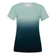 thumbnail image 4 of Blouses for Women Casual Fashion Pullover Short Sleeve Round-Neck Blouses Print Womens T-shirt on Gifts Summer Vacation Beach Fashion, 4 of 5