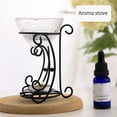 thumbnail image 4 of Waves Iron Aroma Burner Forma De Onda Glass Iron Frame Essential Essential Oil Aroma Burner Portavelas Para El Hogar Casa De Té Oficina Spa Yoga Hotel Moyic HA017654-00, 4 of 6