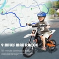 thumbnail image 6 of JoyWheels 24V Electric Dirt Bike for Kids,250W Ride on Toy Motorcycle,Ages 13 Years+,13mph,White, 6 of 11