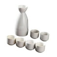 thumbnail image 4 of Elodie Ceramic Sake Set Drinkware Crafts Sake Drink for Restaurant Cupboard Kitchen White, 4 of 8
