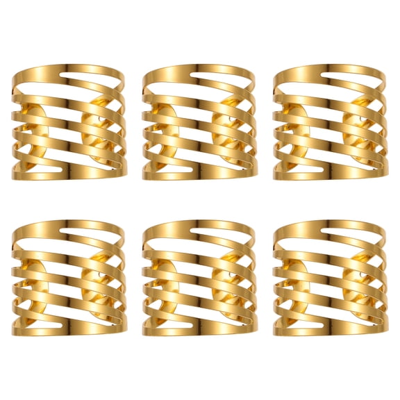 YUNLIGHTS Beautiful Alloy Napkin Holders Golden Realistic Modeling for Home 6Pcs