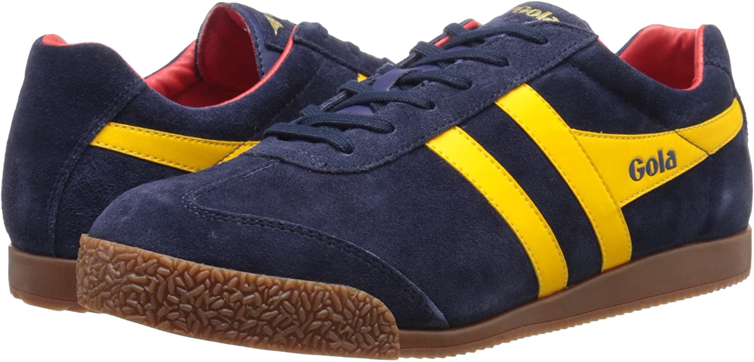 gola harrier tobacco Gola Harrier Suede Tobacco Ecru Mens Lace Up Sneakers