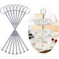 thumbnail image 1 of 8 juegos de 3 niveles clásicos redondos para tartas, accesorios de placa, soportes de exhibición plateados, mango de metal dorado para tienda de té, dormitorio, hotel, boda, cumpleaños, 1 of 5