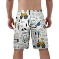 thumbnail image 3 of NICKSUN Men's Swim Trunks, Cute Cars Print Quick Dry Summer Board Beach Shorts with Mesh Lining and Pockets, 3 of 6