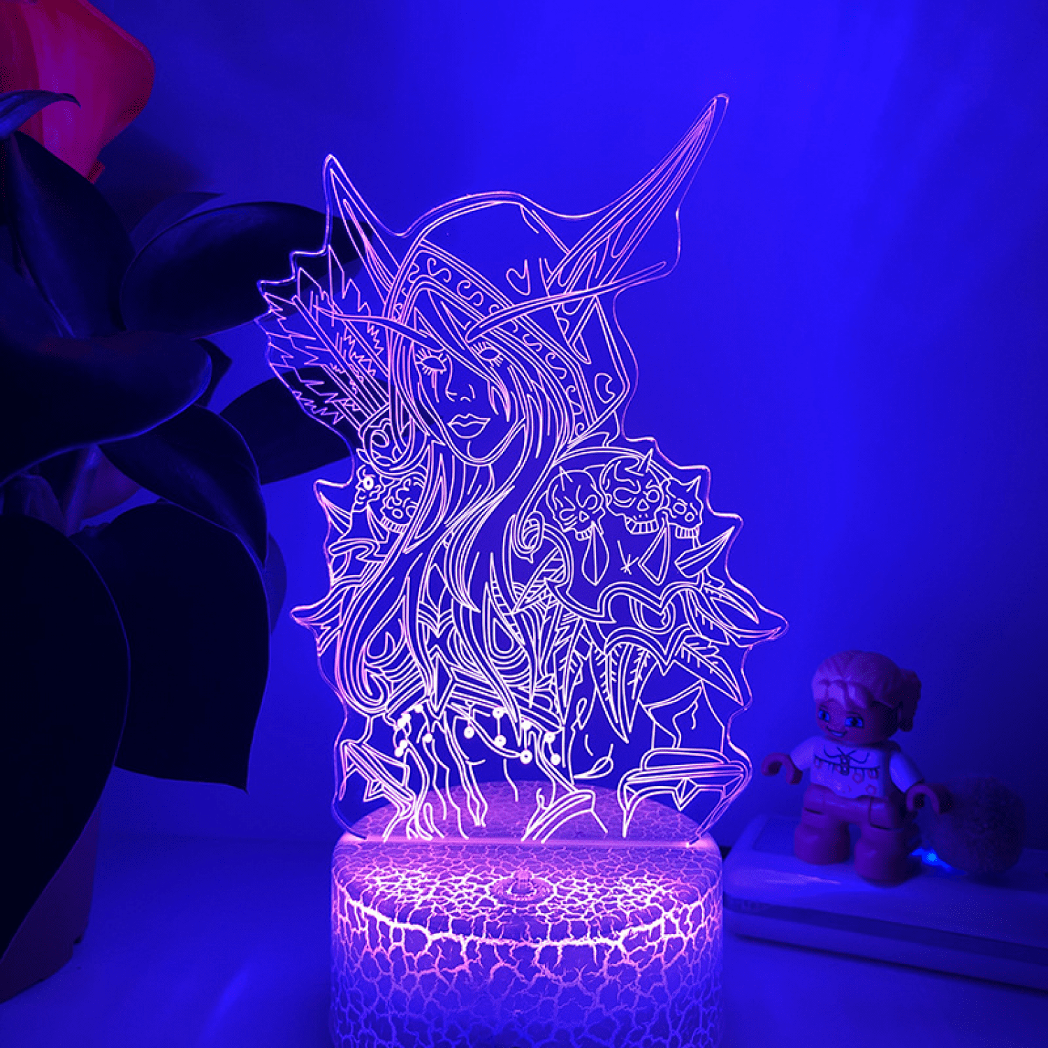 TIMPCV Anime World of Warcraft LED Night Light 3D Illusion Lamp with 16 Color Remote Control Decor for Kids --- Crack Seat - Walmart.com
