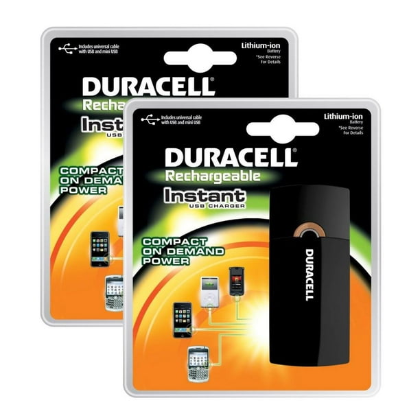 Duracell Instant USB Charger + Universal Cable with USB & mini USB