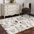 thumbnail image 3 of Beige Farm Chicken Area Rugs 3x5 ft Country Farmhouse Black White Rooster Chick Eggs Washable Rug Non Slip Indoor Carpet Absorbent Floor Mat for Living Room Bedroom Dining Room, 3 of 9