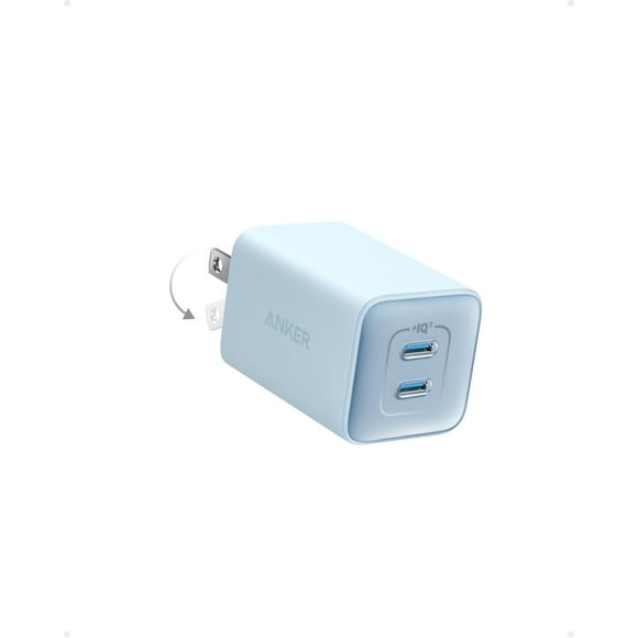 Anker Cargador USB-C 47 W, Cargador 523 (Nano 3), Cargador rápido GAN Compacto de 2 Puertos para iPh