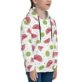 thumbnail image 3 of Goofa Watermelon And Kiwi Pattern Hooded Sweatshirt for Youth Trendy youth sweatshirt Casual Hoodie for Boys and Girls-X-Large, 3 of 6