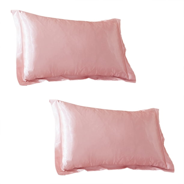 Color sólido de seda de imitación funda de almohada de seda sin cremallera funda de sobre