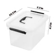 thumbnail image 2 of JUJIAJIA Caja/contenedores de almacenamiento transparente de 6 cuartos, contenedor de plástico con pestillos y tapa, paquete de 6, 2 of 5