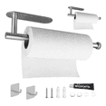 thumbnail image 1 of 2pc Servilleteros Papel Soporte Porta Rollo Para Cocina/baño Xtellar plateado, 1 of 4