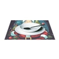 thumbnail image 3 of Christmas Santa Claus Trees 12×18 inch Placemats Heat Resistant Washable Foldable Rectangular Placemats Set Decoration Indoor Outdoor for Kitchen Dining Table 1PC, 3 of 8