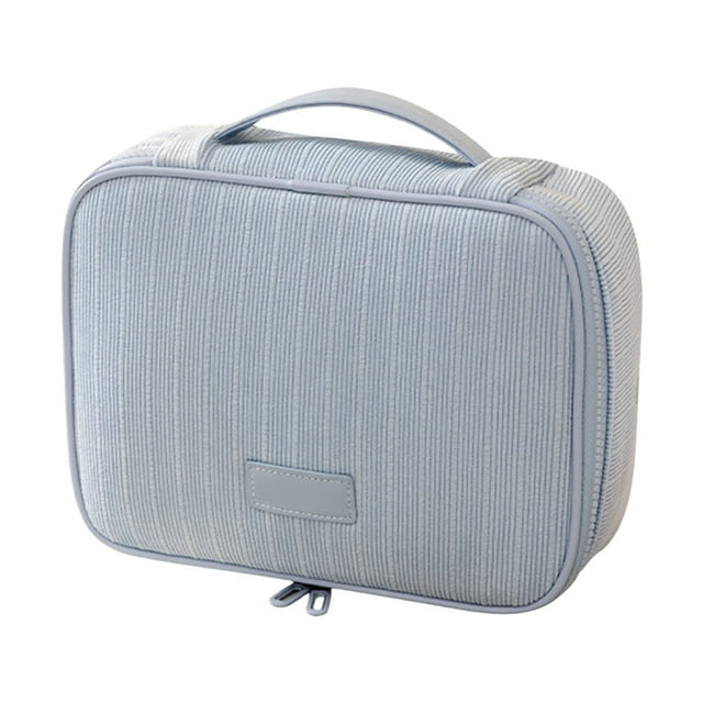 Large Capacity Makeup Bag | Travel Toiletries Organizer with Multiple Compartments Elastic Loops Water-Resistant Durable Storage for Cosmetics Personal Care Gym Weekend Trips