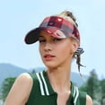 thumbnail image 5 of Sikiie Heart Plaid Sun Visor Hat Adjustable Velcro Golf Visor Sports Sunscreen Visor Hat for Outdoor Activities, 5 of 7