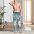 thumbnail image 2 of Disketp Gnome And Red Fox Fishing Men's Pajama Pants - Ultra Soft Fleece Sleep and Lounge Pants (Size: S-XXL)-Large, 2 of 6