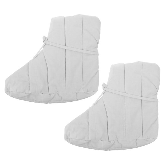 Worgeous Warm Thick White Cotton Socks for Cold Warehouse with Breathable Design and Secure Fit Adjustable Binding