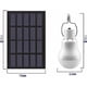 thumbnail image 2 of Solar Powered LED Light Bulb Portable Solar Lamp with Solar Panel for Garden, Patio, Indoor, Outdoor, Hiking, Camping, Tent, Fishing Lighting, 2 of 4