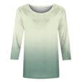 thumbnail image 3 of Birdeem T-Shirt Ample Imprimé pour Femmes, Blouse à Manches 3/4, Col Rond, Hauts Décontractés, 3 of 12