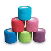 Norco Dema Wrap Cohesive Bandage, Non-Latex, Color Pack, 1 in (2.5cm) x 5 yd (4.6m), Pack of 30 Rolls