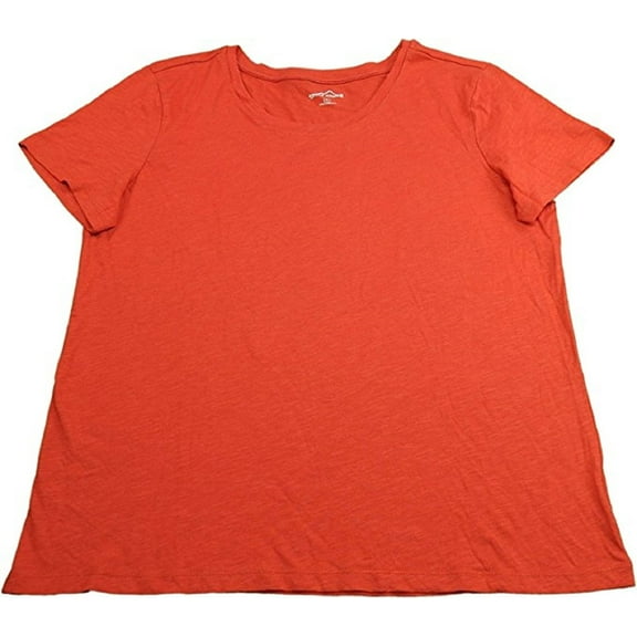 Rock Fit LLC Eddie Bauer Womens Size Small Scoop Neck S/S T-Shirt, Salsa