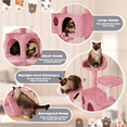 thumbnail image 4 of Yaheetech 54" H Cat Tree with Double Condos, Scratching Posts & Ramp, Pink, 4 of 10