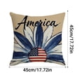 thumbnail image 2 of sruoe 4th of July Throw Pillowcase, kitsch pillowcase with Patriotic Pattern, Pillowcase Multicolor with Red White Blue for Memorial Day for Sofa Bed Couch, 2 of 5