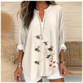 thumbnail image 2 of Blusa tipo túnica MARSVOVO con estampado de abeja y corazón con cuello en V para mujer, 2 of 3
