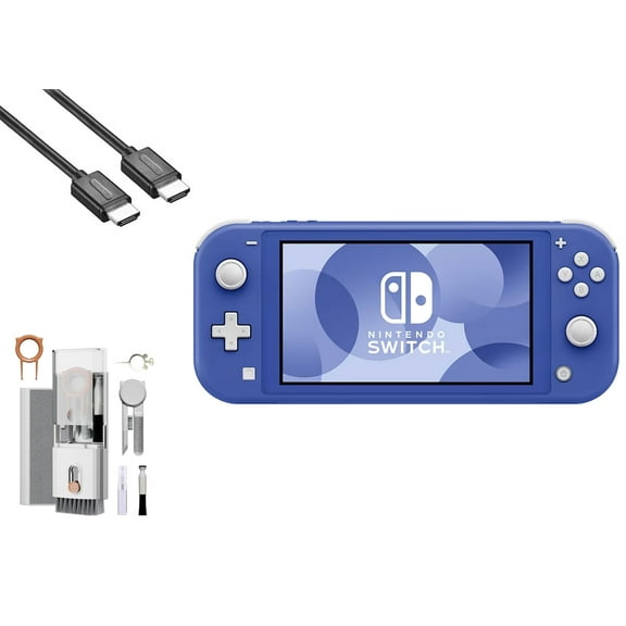 Pre-Owned Nintendo Switch Lite - Blue with BOLT AXTION Cleaning Kit HDMI
